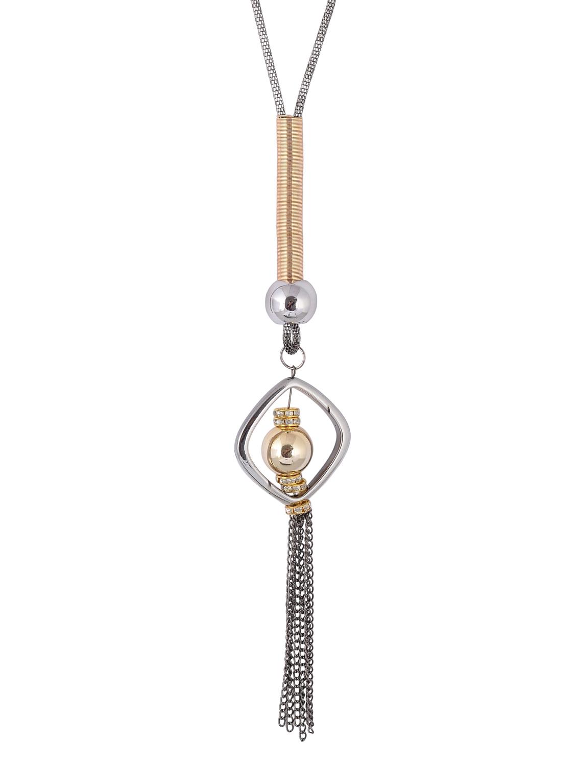multi metal long necklace - 15611144 - Zoom Image - 1