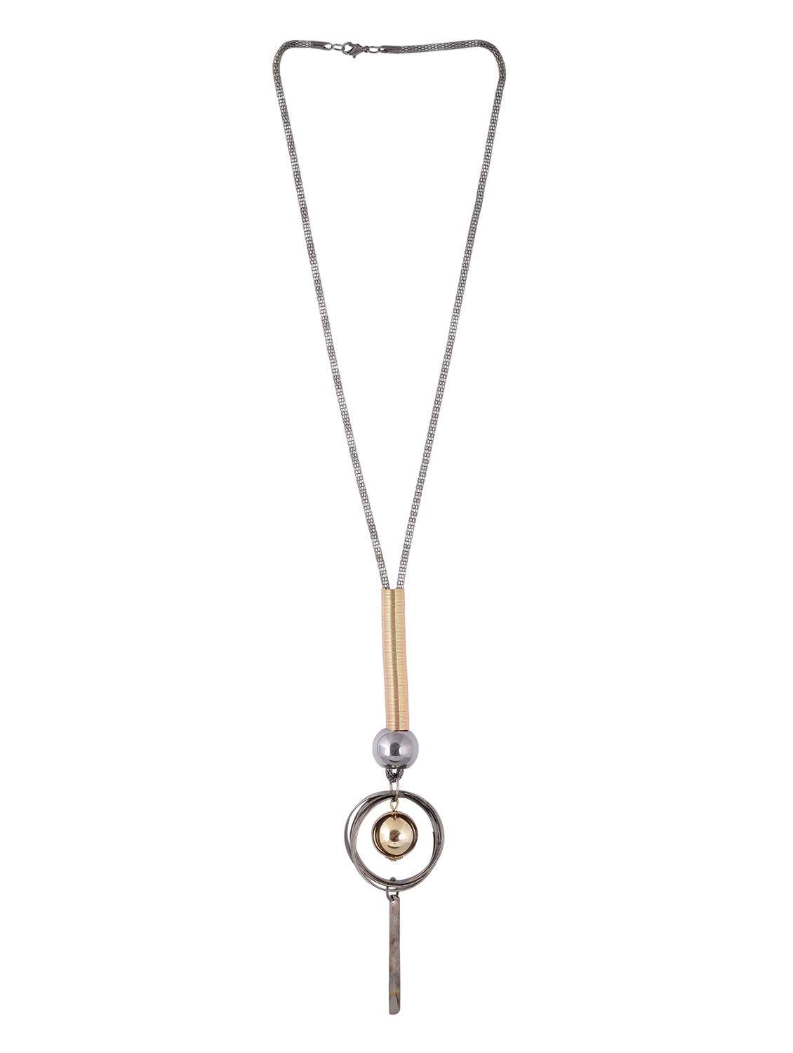 multi metal long necklace - 15611145 - Zoom Image - 1