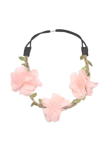 pink floral tiara - 15611159 - Very Small Image - 1