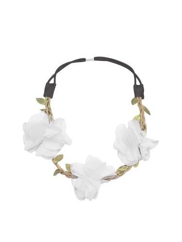 white fabric tiara - 15611160 - Very Small Image - 1