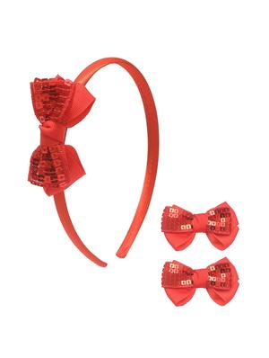red fabric hair accessory - 15611196 - Standard Image - 1