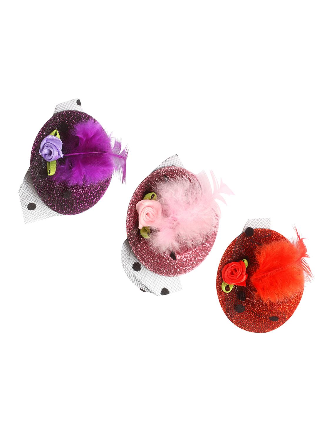 multi colored fabric hair clips - 15611200 - Zoom Image - 1