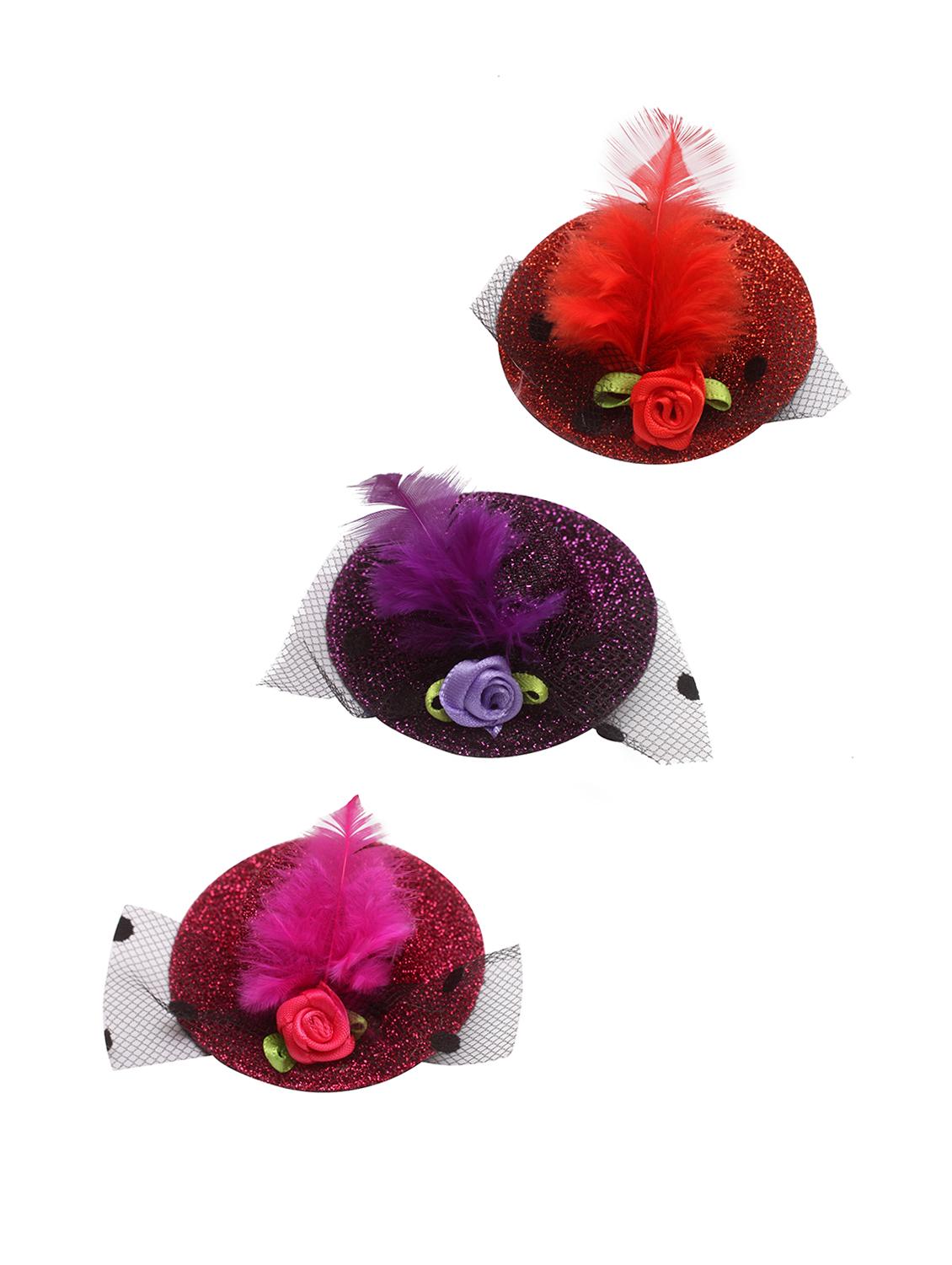 multi colored fabric hair clips - 15611202 - Zoom Image - 1