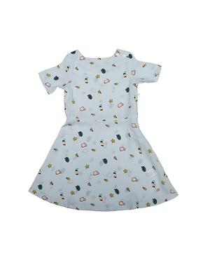 blue polyester frock - 15611259 - Standard Image - 1