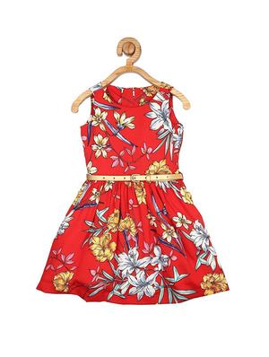 red polyester frock - 15611265 - Standard Image - 1