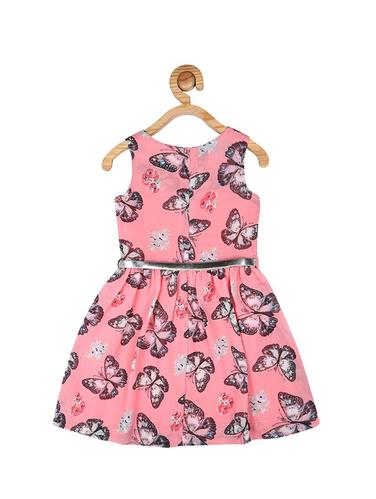 pink polyester frock - 15611270 - Very Small Image - 1