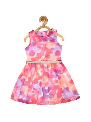 pink polyester frock - 15611272 - Standard Image - 1