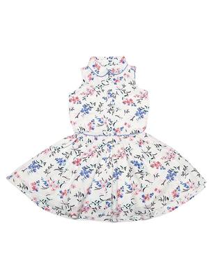 white polyester frock - 15611275 - Standard Image - 1