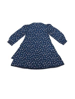 blue polyester frock - 15611277 - Standard Image - 1