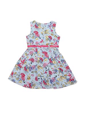blue polyester frock - 15611278 - Standard Image - 1