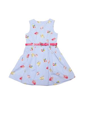 blue polyester frock - 15611279 - Standard Image - 1