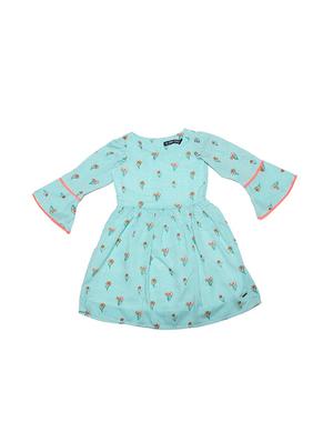 blue polyester frock - 15611281 - Standard Image - 1