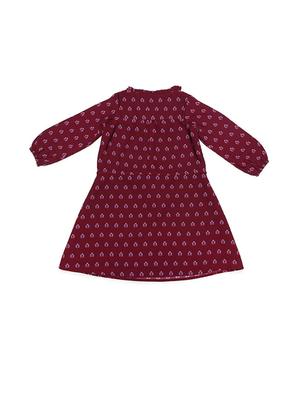red polyester frock - 15611283 - Standard Image - 1