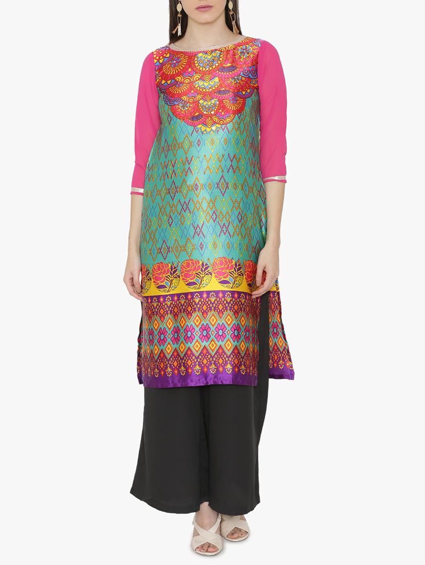 Printed straight kurta - 15611358 - Zoom Image - 1