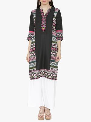 Straight printed kurta - 15611363 - Standard Image - 1