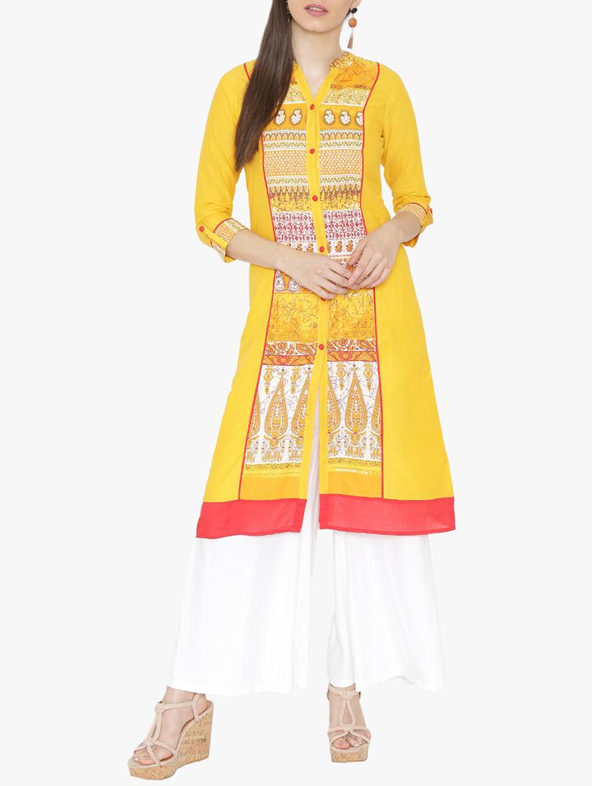 A-line printed kurta - 15611367 - Zoom Image - 1