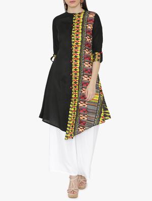 Asymmetric printed kurta - 15611370 - Standard Image - 1