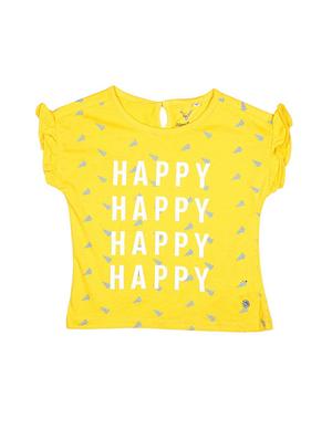 yellow cotton blend top - 15611461 - Standard Image - 1