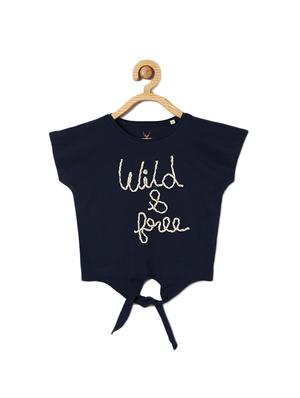 blue cotton blend top - 15611466 - Standard Image - 1