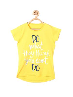 yellow cotton blend top - 15611467 - Standard Image - 1