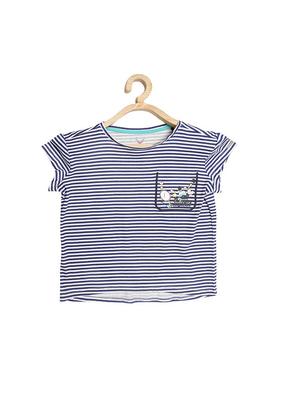 blue cotton blend top - 15611470 - Standard Image - 1
