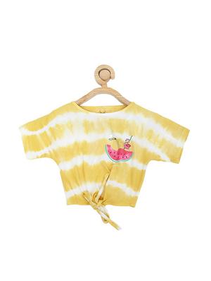 yellow cotton blend top - 15611475 - Standard Image - 1