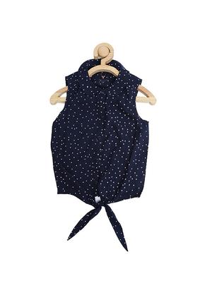 blue cotton blend shirt - 15611480 - Standard Image - 1