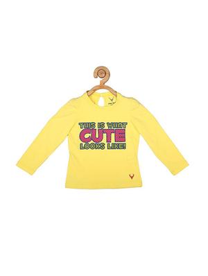 yellow cotton blend top - 15611481 - Standard Image - 1