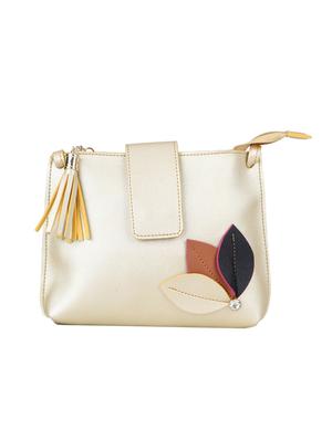 beige leatherette (pu) regular sling bag - 15611487 - Standard Image - 1