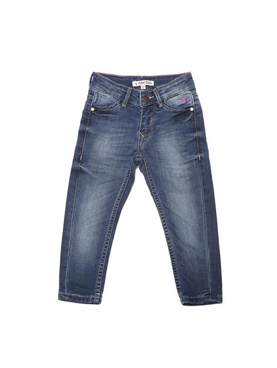 blue cotton blend washed jeans - 15611629 - Zoom Image - 1