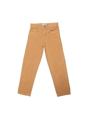 brown cotton blend plain jeans - 15611631 - Standard Image - 1
