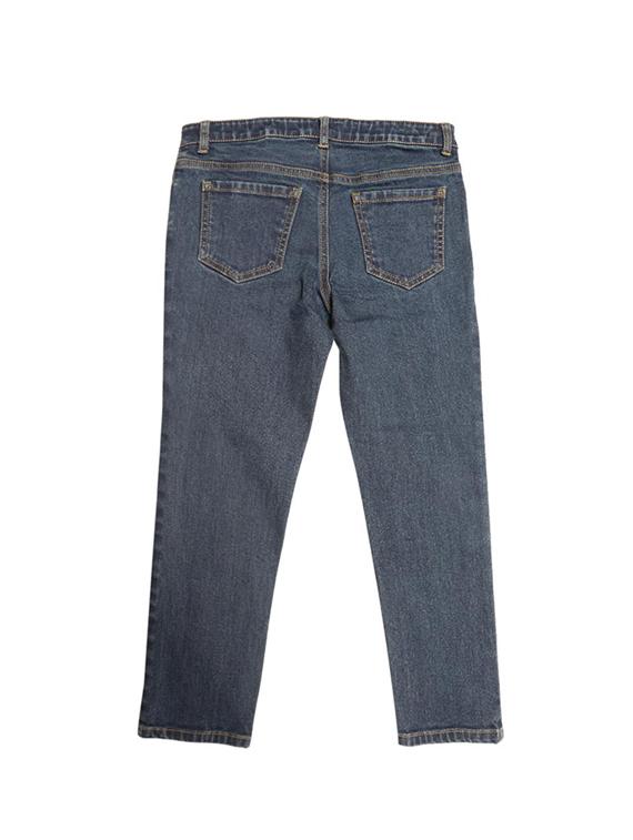 blue cotton blend washed jeans - 15611633 - Zoom Image - 1