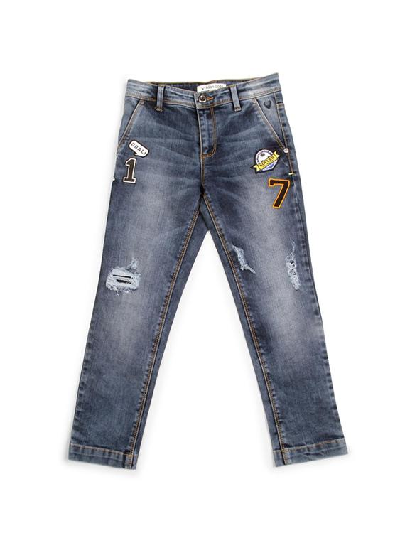 blue cotton blend jeans - 15611634 - Zoom Image - 1
