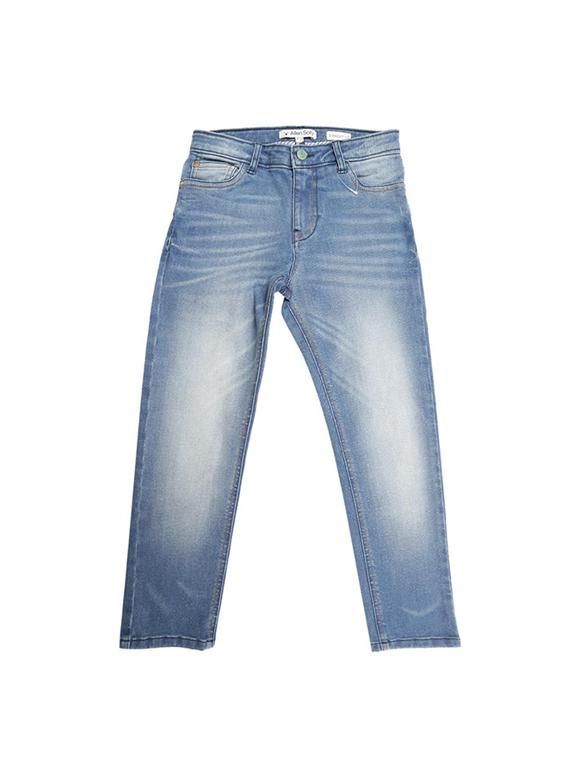 blue cotton blend washed jeans - 15611639 - Zoom Image - 1