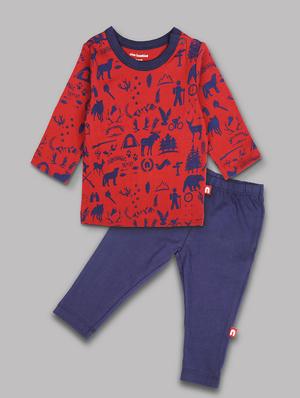 red cotton full length set - 15611647 - Standard Image - 1
