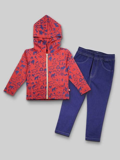 red cotton full length set - 15611649 - Standard Image - 1