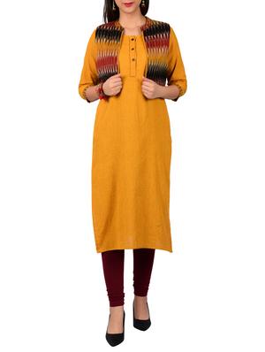 straight kurta with jacket - 15611736 - Standard Image - 1