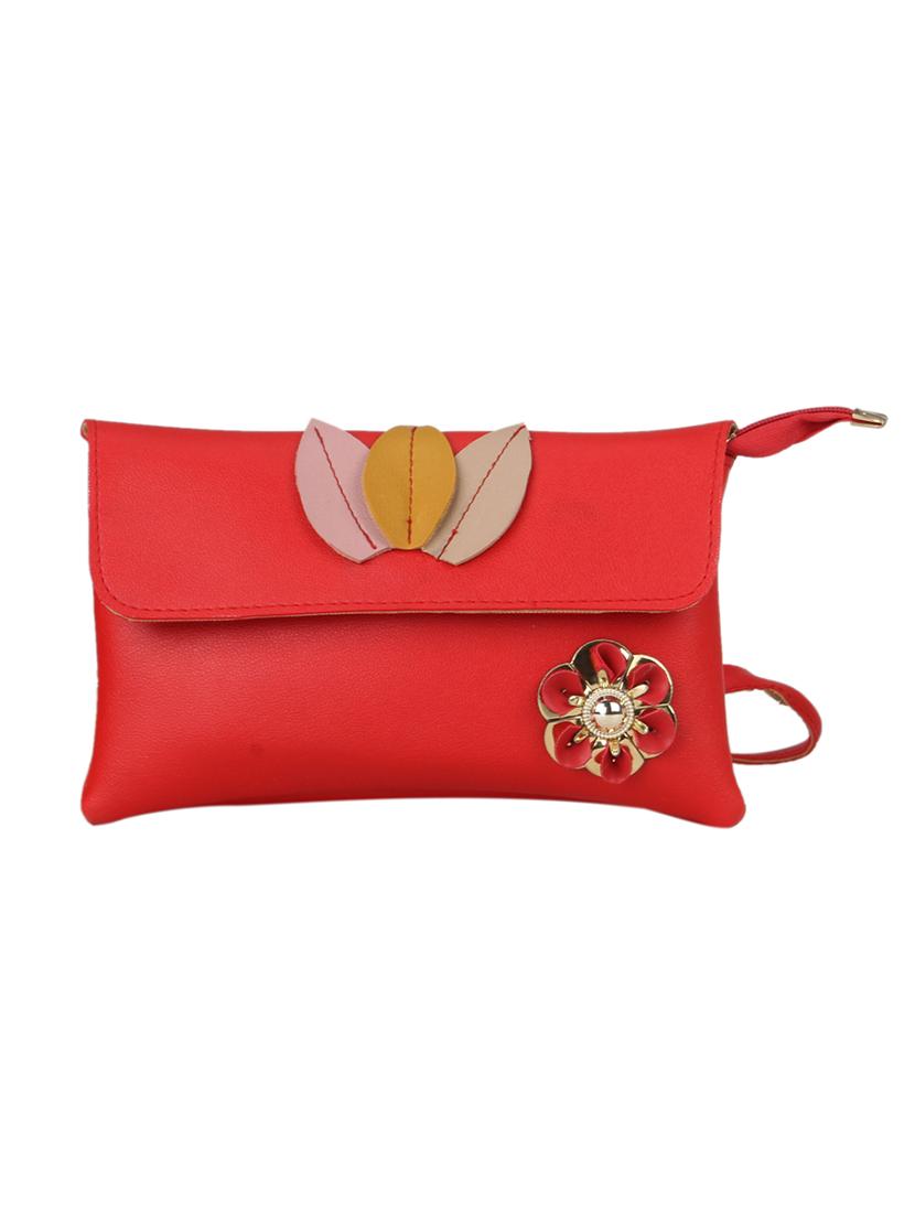 red leatherette (pu) regular sling bag - 15611744 - Zoom Image - 1