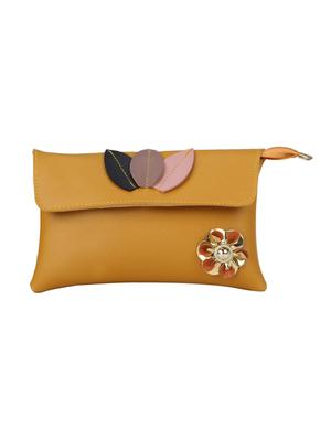 tan leatherette (pu) regular sling bag - 15611745 - Standard Image - 1