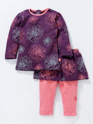 purple cotton full length set - 15611796 - Standard Image - 1