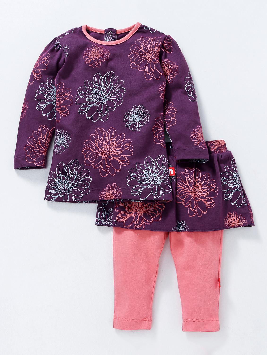 purple cotton full length set - 15611796 - Zoom Image - 1