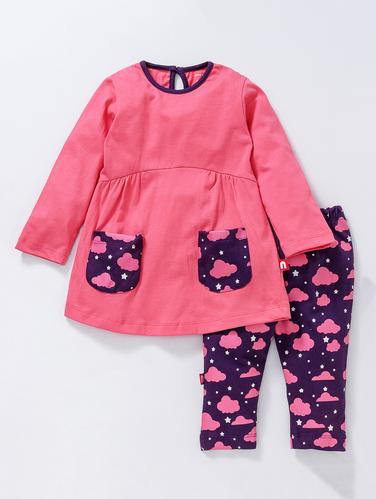 pink cotton full length set - 15611801 - Very Small Image - 1