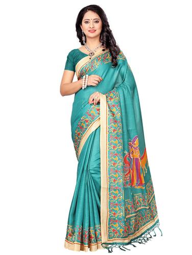 warli printed border saree with blouse - 15611807 - Very Small Image - 1