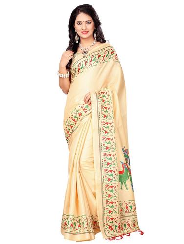 warli printed border saree with blouse - 15611809 - Very Small Image - 1