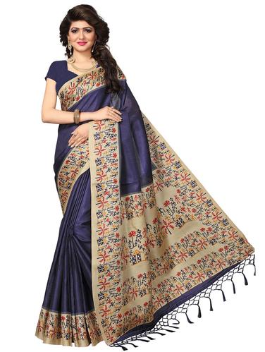 warli printed border saree with blouse - 15611824 - Very Small Image - 1