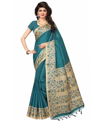 warli printed border saree with blouse - 15611825 - Very Small Image - 1