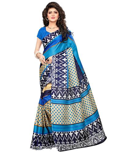 geometrical printed saree with blouse - 15611849 - Very Small Image - 1