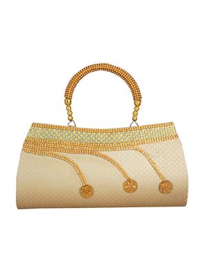 gold leatherette (pu) regular handbag - 15611862 - Standard Image - 1