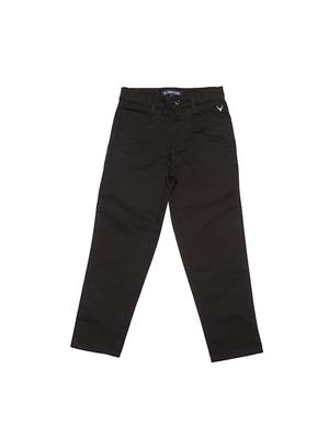 black cotton blend chinos - 15611877 - Standard Image - 1