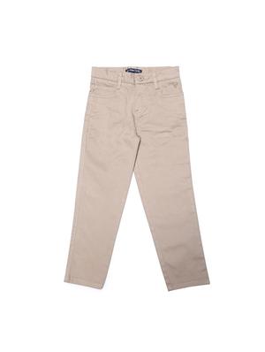 beige cotton blend chinos - 15611878 - Standard Image - 1